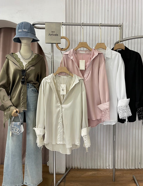 MATINEE Lacey Decor Satin Shirts